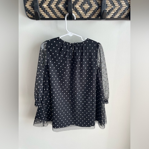 Baby Gap Toddler Girl Flocked Tulle Dress - Black Polka Dot - Size 4 Years - NWT - Picture 7 of 10